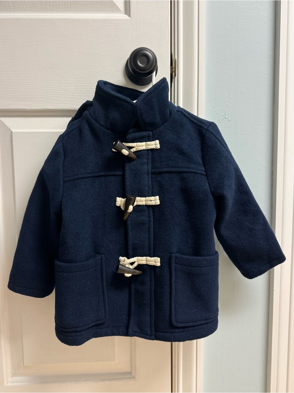 GAP Kids Navy Wool Blend Toddler Toggle Pea Coat